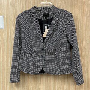 NWT Worthington Black Print Blazer Size 18